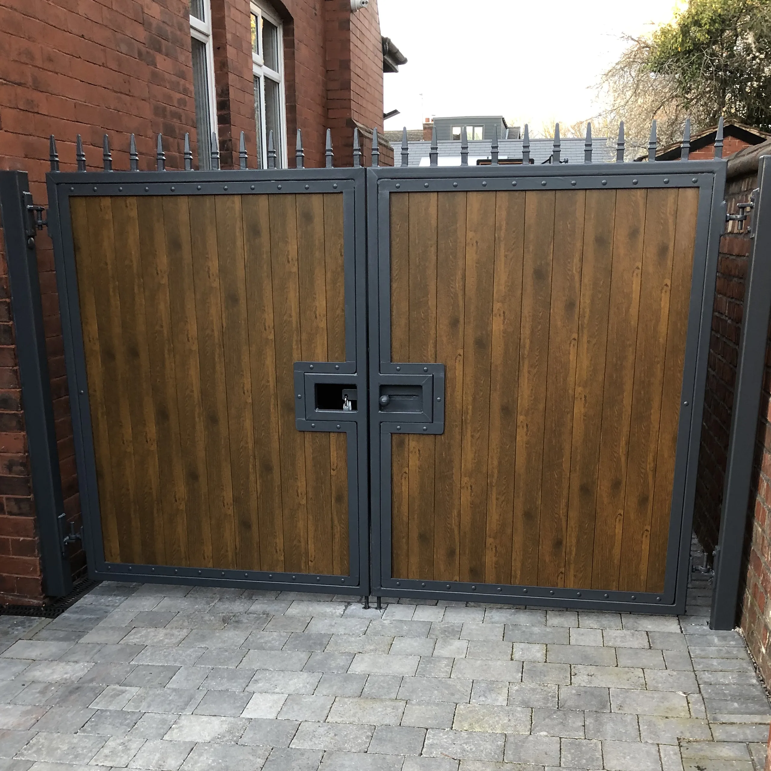 wooden garden and driveway gates